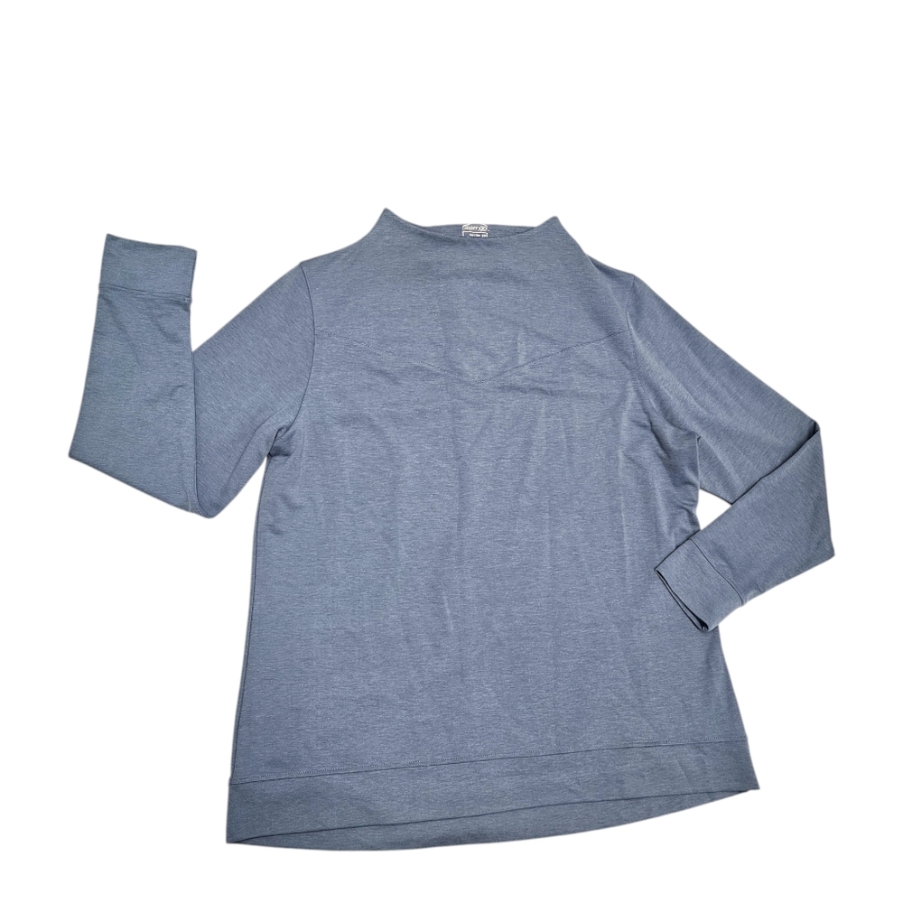 Women's Slazenger Long Sleeve Mock Neck Golf Shirt Size XXL Blue Gray